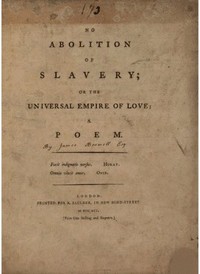 Cover of No Abolition of Slavery Or the Universal Empire of Love, A poem