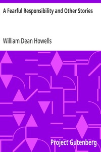 Cover of A Fearful Responsibility and Other Stories