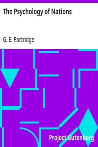 Cover of The Psychology of Nations A Contribution to the Philosophy of History