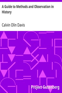 Cover of A Guide to Methods and Observation in History Studies in High School Observation