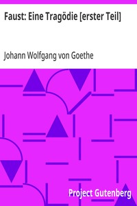 Cover of Faust: Eine Tragödie [erster Teil]