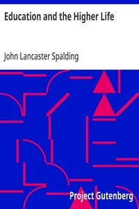 Cover of Education and the Higher Life
