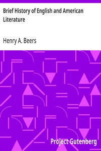 Cover of Brief History of English and American Literature