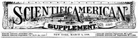 Cover of Scientific American Supplement, No. 1157, March 5, 1898