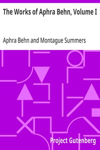 Cover of The Works of Aphra Behn, Volume I