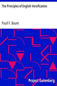 Cover of The Principles of English Versification