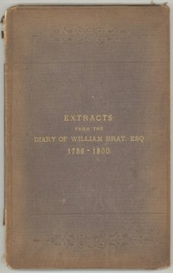 Cover of Extracts from the Diary of William Bray