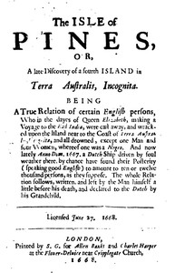 Cover of The Isle Of Pines (1668) and An Essay in Bibliography by Worthington Chauncey Ford