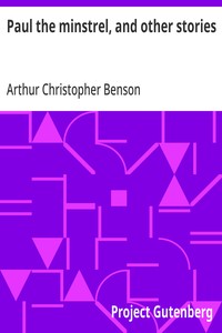 Cover of Paul the minstrel, and other stories