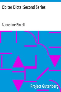 Cover of Obiter Dicta: Second Series