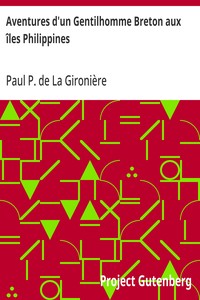 Cover of Aventures d'un Gentilhomme Breton aux îles Philippines