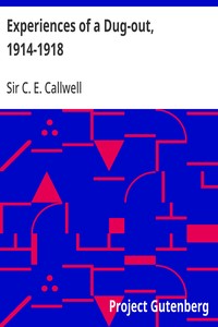 Cover of Experiences of a Dug-out, 1914-1918