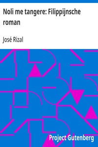 Cover of Noli me tangere: Filippijnsche roman
