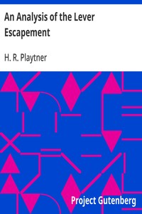 Cover of An Analysis of the Lever Escapement