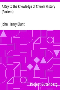 Cover of A Key to the Knowledge of Church History (Ancient)