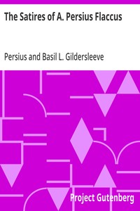 Cover of The Satires of A. Persius Flaccus