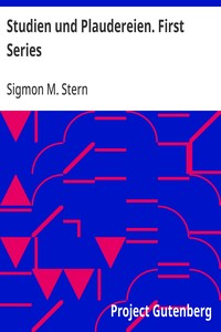 Cover of Studien und Plaudereien. First Series