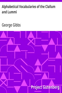 Cover of Alphabetical Vocabularies of the Clallum and Lummi