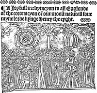 Cover of A Ioyfull medytacyon to all Englonde of the coronacyon of our moost naturall souerayne lorde kynge Henry the eyght (A Joyful Meditation of the Coronation of King Henry the Eighth)