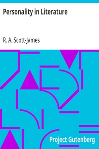 Cover of Personality in Literature