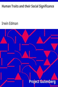 Cover of Human Traits and their Social Significance