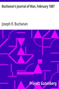 Cover of Buchanan's Journal of Man, February 1887 Volume 1, Number 1