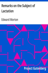 Cover of Remarks on the Subject of Lactation