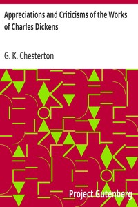 Cover of Appreciations and Criticisms of the Works of Charles Dickens