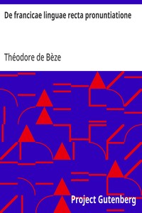 Cover of De francicae linguae recta pronuntiatione