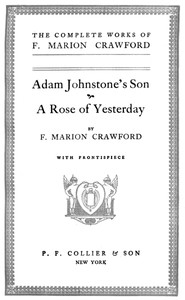Cover of Adam Johnstone's Son