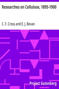 Cover of Researches on Cellulose, 1895-1900