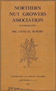 Cover of Northern Nut Growers Association Report of the Proceedings at the Thirty-Eighth Annual Meeting Guelph, Ontario, September 3, 4, 5, 1947