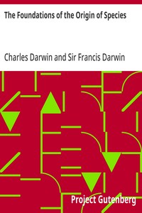 Cover of The Foundations of the Origin of Species Two Essays written in 1842 and 1844