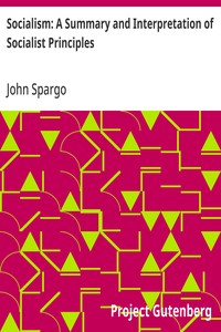 Cover of Socialism: A Summary and Interpretation of Socialist Principles