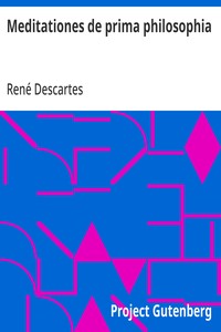 Cover of Meditationes de prima philosophia
