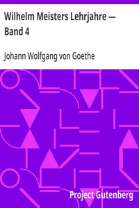 Cover of Wilhelm Meisters Lehrjahre — Band 4