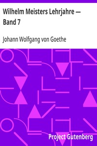 Cover of Wilhelm Meisters Lehrjahre — Band 7