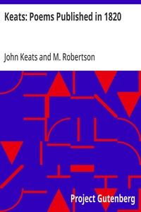 Cover of Keats: Poems Published in 1820