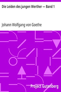 Cover of Die Leiden des jungen Werther — Band 1