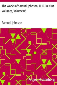 Cover of The Works of Samuel Johnson, LL.D. in Nine Volumes, Volume 08 The Lives of the Poets, Volume II