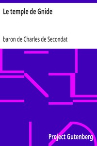 Cover of Le temple de Gnide