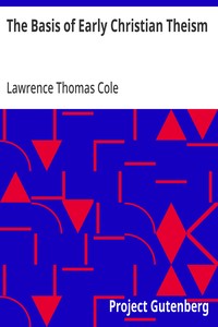 Cover of The Basis of Early Christian Theism