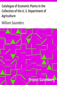 Cover of Catalogue of Economic Plants in the Collection of the U. S. Department of Agriculture