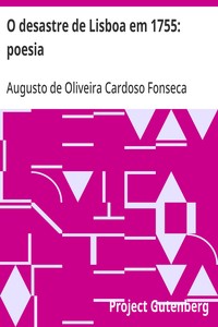 Cover of O desastre de Lisboa em 1755: poesia
