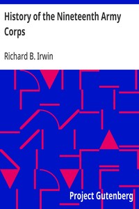 Cover of History of the Nineteenth Army Corps