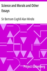Cover of Science and Morals and Other Essays