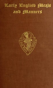 Cover of Early English Meals and Manners