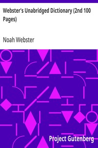 Cover of Webster's Unabridged Dictionary (2nd 100 Pages)