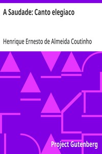 Cover of A Saudade: Canto elegiaco