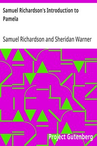 Cover of Samuel Richardson's Introduction to Pamela